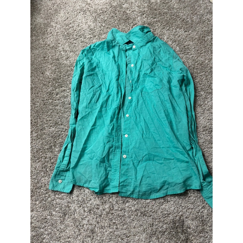 Gap Mens Teal Green Long Sleeve Woven Button Down Shirt S/393664-02 Size M